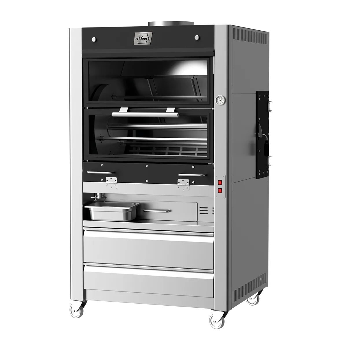 Asador de Pollos Rotativo Brasa NTGAS APR24 | NTGAS APR42