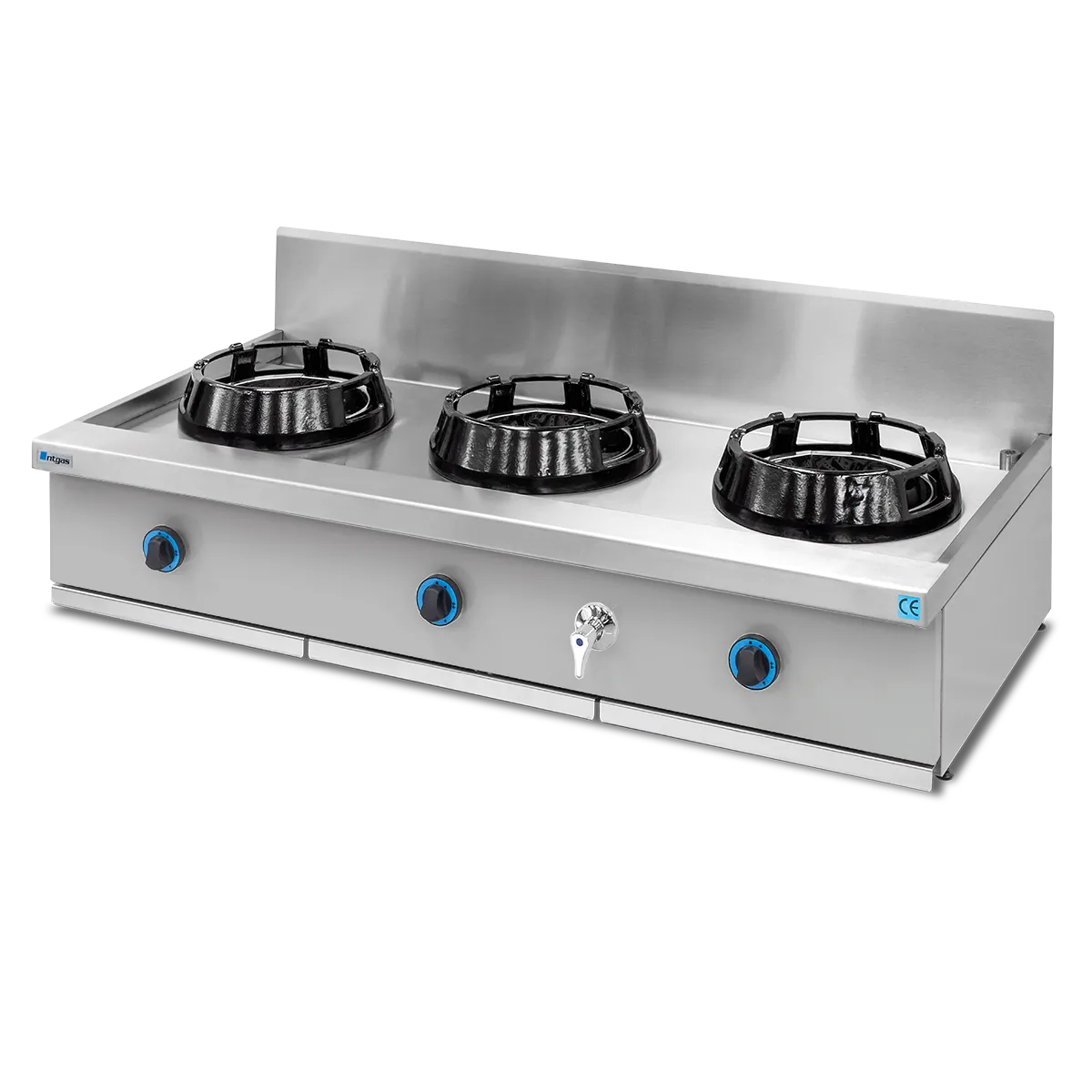 Cocina Wok Sobremesa Encimera con Agua NTGAS PAV/03-3C-WA | NTGAS PAV/03-3V-WA